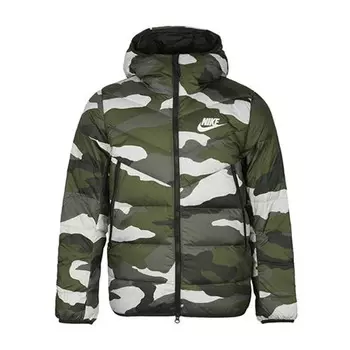 Куртка Nike Sportswear Down Windrunner Printing Camouflage, зеленый