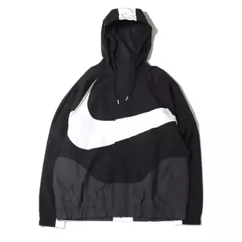 Куртка Nike Sportswear Swoosh Hooded, черный/серый