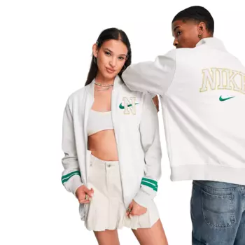 Куртка Nike Unisex Retro Collegiate Varsity White And Green, белый