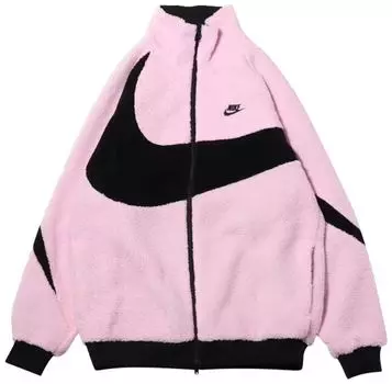 Куртка Nike Women's Big Swoosh Reversible Boa Jacket (Asia Sizing) 'Prism Pink/Black', розовый