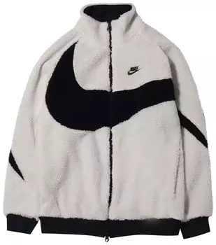 Куртка Nike Women's Big Swoosh Reversible Boa Jacket (Asia Sizing) 'White/Navy/Black', белый