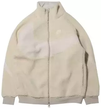 Куртка Nike Women's Big Swoosh Reversible Boa Jacket (Asia Sizing) 'Light Bone', белый