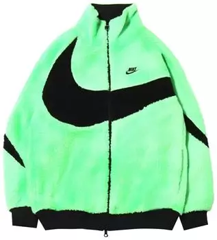 Куртка Nike Women's Big Swoosh Reversible Boa Jacket (Asia Sizing) 'Neon Green', зеленый