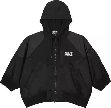 Куртка Nike x Sacai Full Zip Hooded Jacket Black, черный