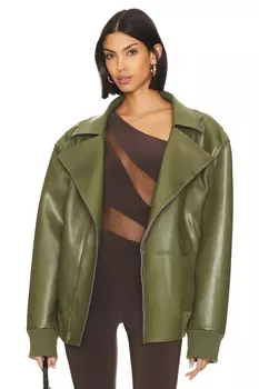Куртка Norma Kamali Oversized Moto, милитари