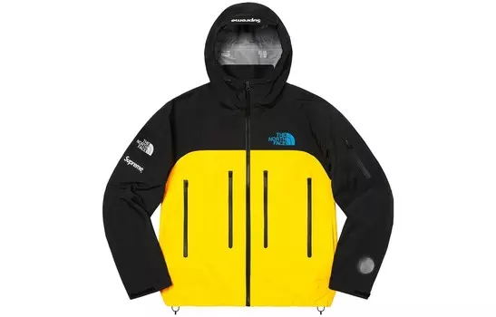 Куртка North Face с проклеенными швами, желтая Supreme, серый