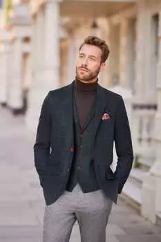 Куртка Nova Fides в клетку Next, синий