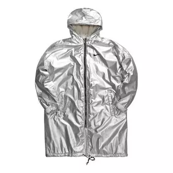 Куртка nrg ti parka x fear of god jacket 'metalic silver' Nike, серебряный