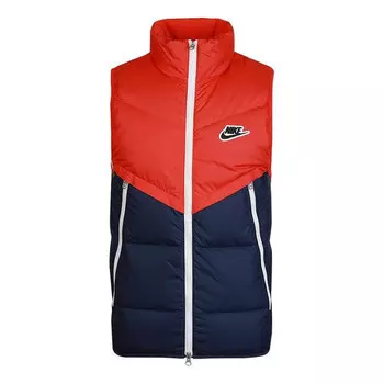 Куртка nsw dwn fil wr vest shld colorblock down vest blue red Nike, синий