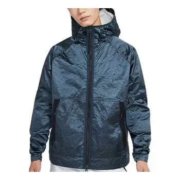 Куртка nsw tech pack woven hooded jacket blue Nike, синий
