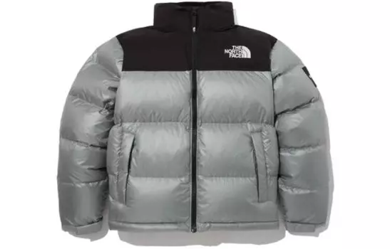Куртка Nuptse унисекс серебристая The North Face, цвет Silver