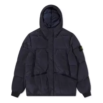 Куртка nylon badge logo down jacket 'ink' Stone Island, синий