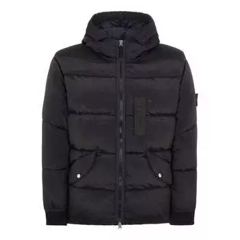 Куртка nylon metal hooded down jacket 'black' Stone Island, черный