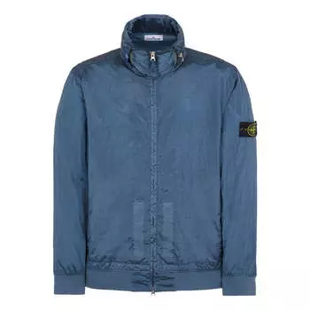 Куртка nylon street style plain logo jacket 'blue' Stone Island, синий