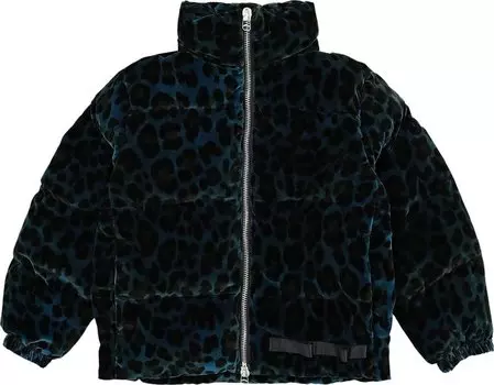 Куртка OAMC Trace Velvet Puffer 'Leopard', синий
