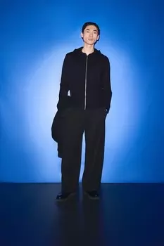 Куртка обычного кроя с капюшоном H&M, синий