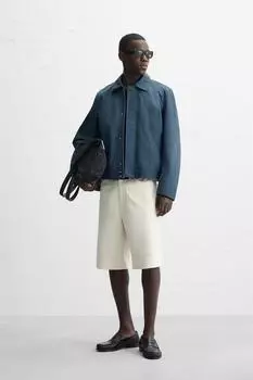 Куртка обычного покроя ZARA, синий