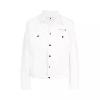 Куртка Off-White Carvaggio Paint Slim Denim Jacket 'White', белый