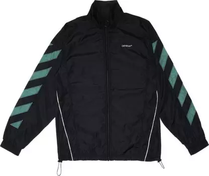 Куртка Off-White Diag Nylon Jacket 'Black/White', черный