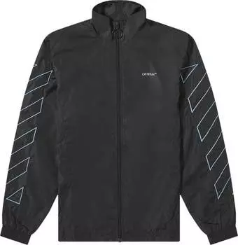 Куртка Off-White Diag Nylon Jacket 'Black/Light Blue', синий