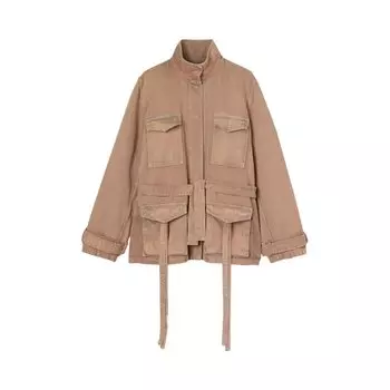 Куртка Off-White Dyed Denim Cargo Field Jacket, коричневый