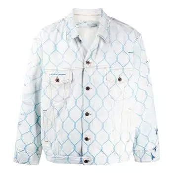 Куртка Off-White Fence Classic Denim Jacket Loose Fit Light Blue