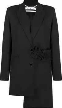 Куртка Off-White Logo Curtain Jacket Black/White, черный