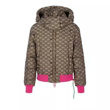 Куртка Off-White Monogram Regular Puffer Jacket, коричневый