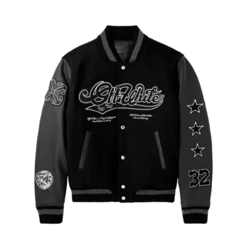 Куртка Off-White Moon Embroidered Bomber 'Black', черный