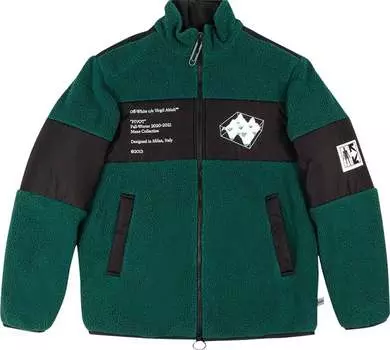 Куртка Off-White Polar Fleece Jacket 'Green/White', зеленый
