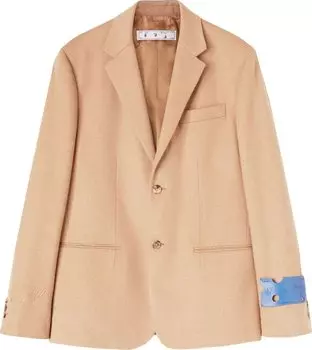 Куртка Off-White Tags Cashmere Relax Jacket 'Camel', загар