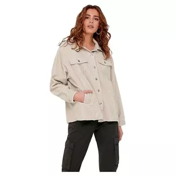 Куртка Only Bitten Life Cord overshirt, серебряный