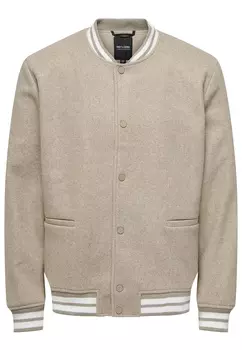 Куртка ONLY Bomberjacke 'Denver', бежевый