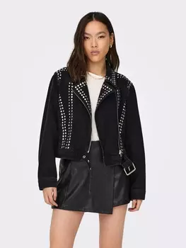 Куртка Only ONLGILLA LS STUD DNM BIKER JACKET CRO, черный