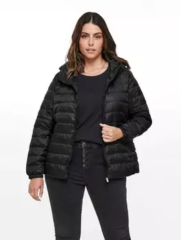 Куртка ONLY Wattierte Puffer Stepp Plus Size bergren, черный