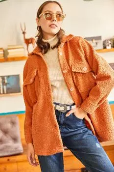 Куртка - Оранжевый - Классический крой Olalook, оранжевый