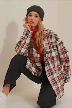 Куртка - Оранжевый - Oversize Trend Alaat Stili, оранжевый