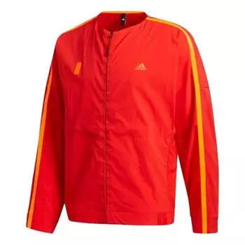 Куртка originals casual loose sports jacket pink red fluorescence Adidas, красный