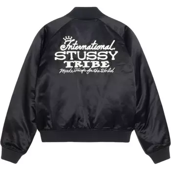Куртка осень 2024 года унисекс черного цвета Stussy