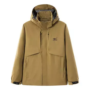 Куртка outdoor jacket 'brown' Mizuno, коричневый