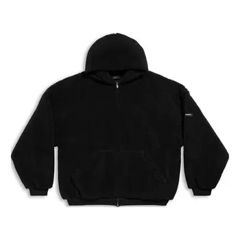 Куртка outerwear zip-up hoodie oversized 'black' Balenciaga, черный