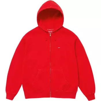 Куртка overdyed small box zip up hooded sweatshirt 'red' Supreme, красный