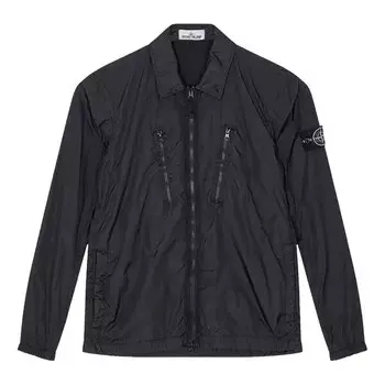 Куртка overshirt 'black' Stone Island, черный