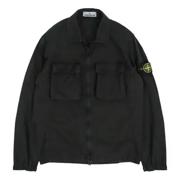 Куртка overshirt 'black' Stone Island, черный