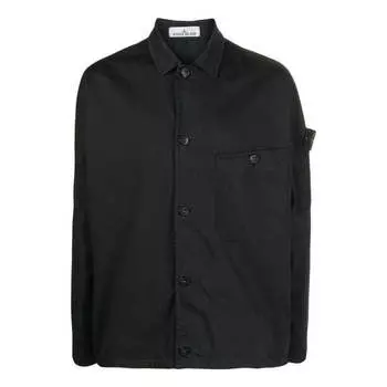 Куртка overshirt 'black' Stone Island, черный
