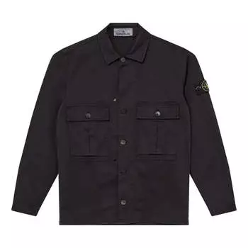 Куртка overshirt 'black' Stone Island, черный