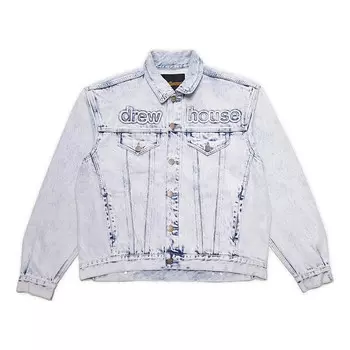 Куртка oversized mascot trucker jacket 'painted indigo' Drew House, голубой