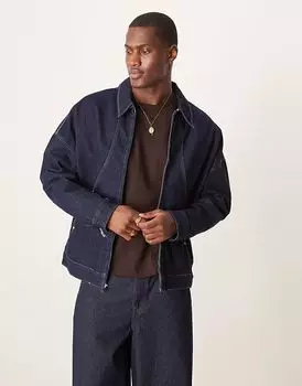 Куртка оверсайз ASOS DESIGN темно-синего цвета
