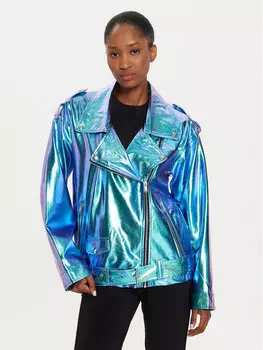 Куртка оверсайз из искусственной кожи Noisy May, мультиколор