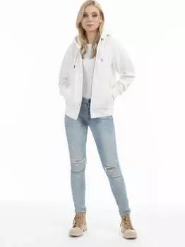 Куртка оверсайз с капюшоном Dreimaster, белый